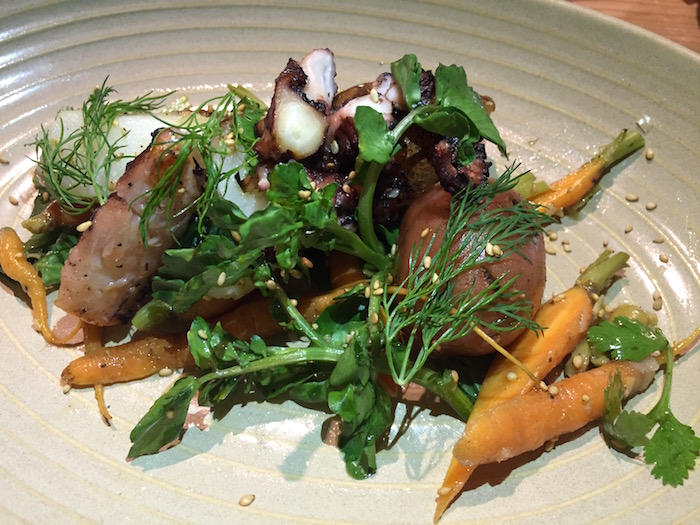 GRILLED HE’E & WATERCRESS SALAD（タコのグリルとクレソンのサラダ）　$18