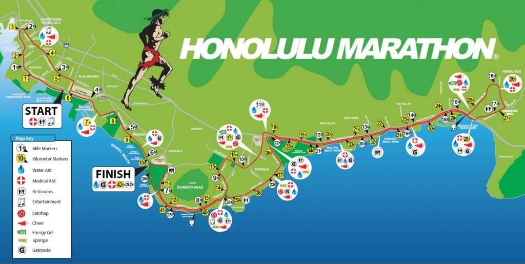 ホノルルマラソンのコース
