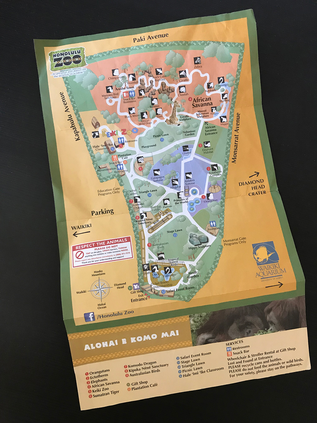 Honolulu Zoo（ホノルル動物園）