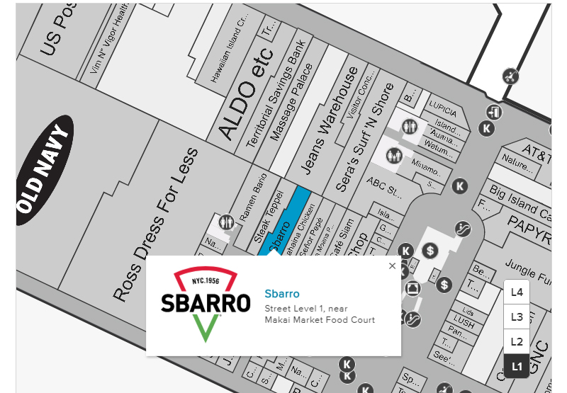 Sbarro Ala Moana Center（スバーロ アラモアナ・センター店）